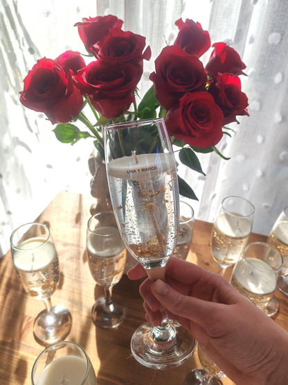 Copa de Cava Gel y Destellos