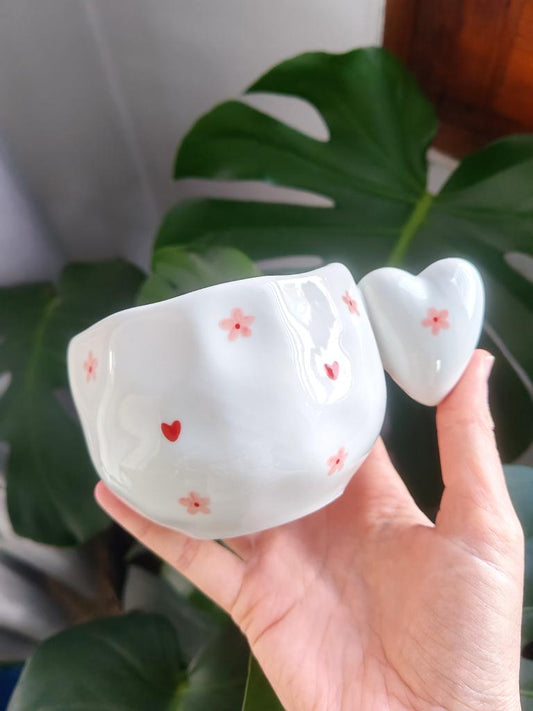 Taza Corazones y Margaritas